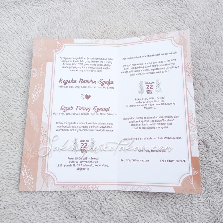 Cetak Undangan HC 167 - Sakina Undangan