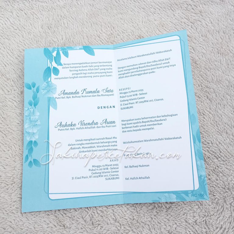 Cetak Undangan HC 168 - Sakina Undangan
