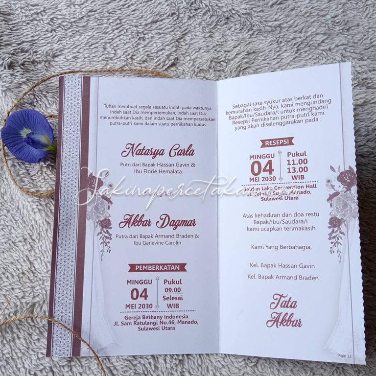 Cetak Undangan Rizki 22 - Sakina Undangan