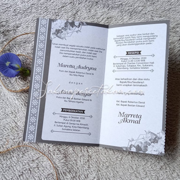 Cetak Undangan Rizki 23 - Sakina Undangan