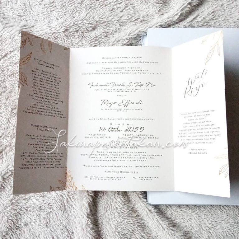 Cetak Undangan Griya SCC 006 - Sakina Undangan