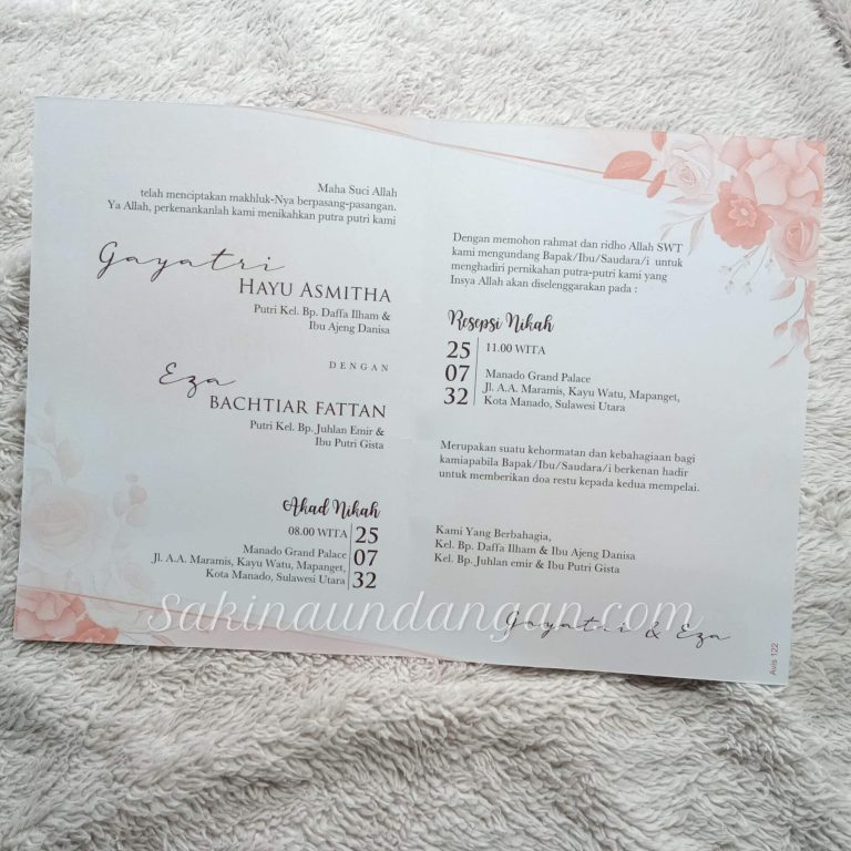 Cetak Undangan Avis 122 - Sakina Undangan