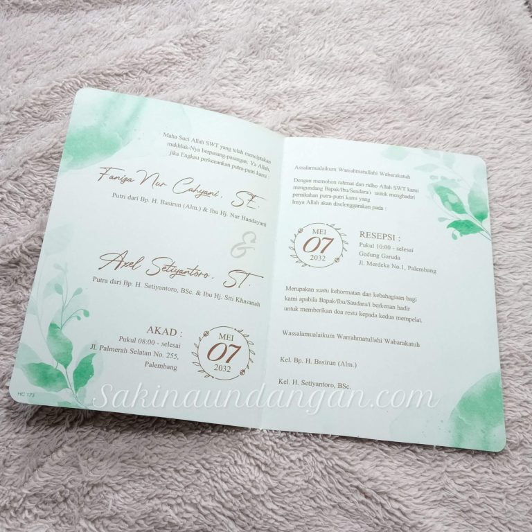 Cetak Undangan HC 173 - Sakina Undangan