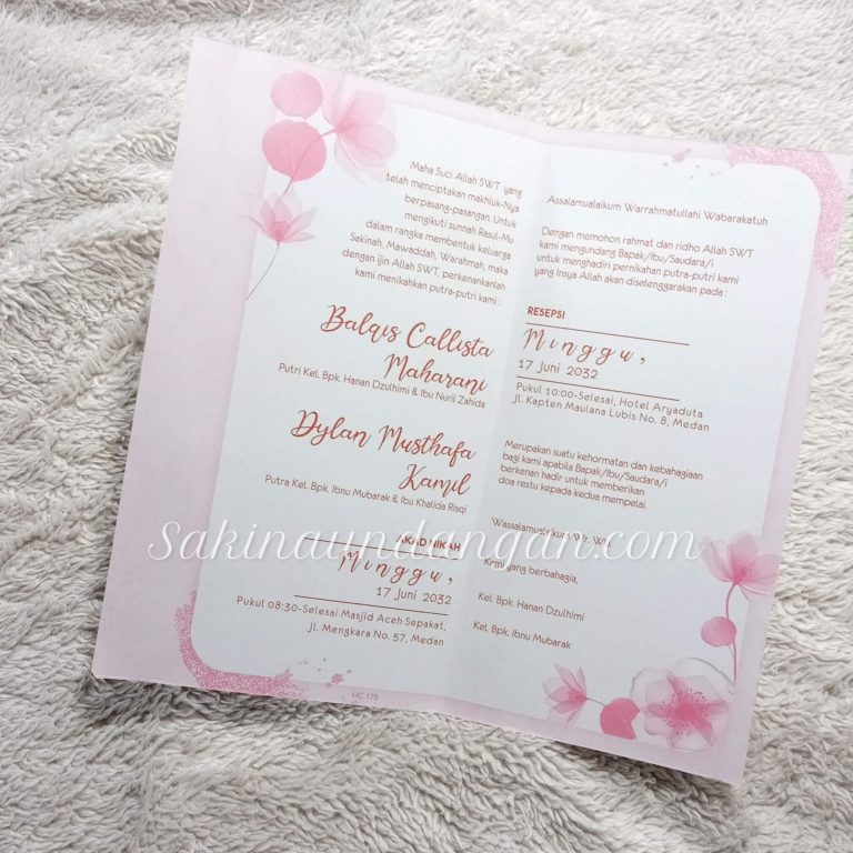 Cetak Undangan HC 175 - Sakina Undangan