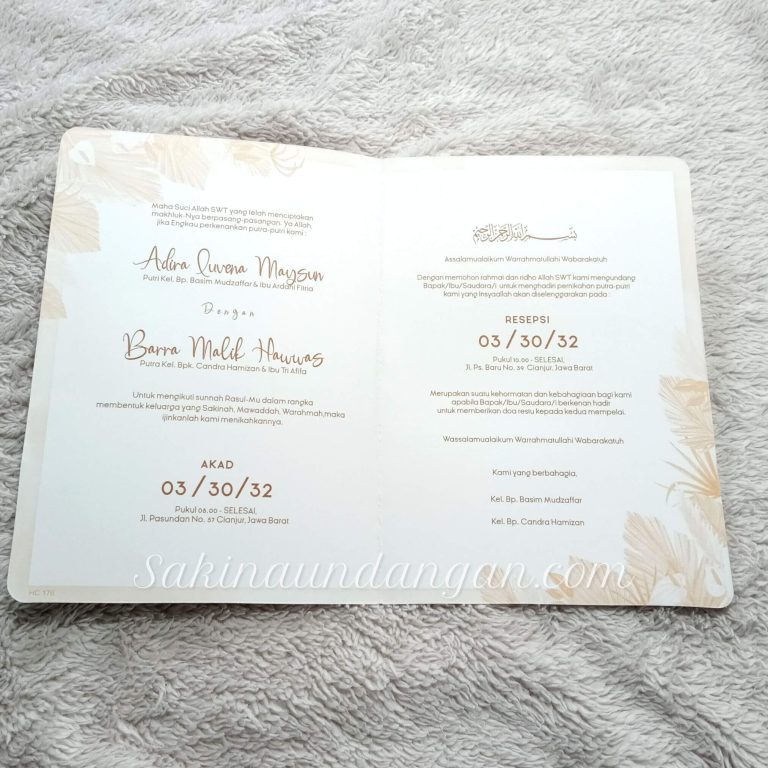 Cetak Undangan HC 176 - Sakina Undangan