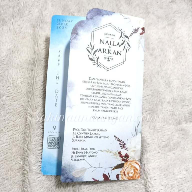 Cetak Undangan Indie 85 - Sakina Undangan